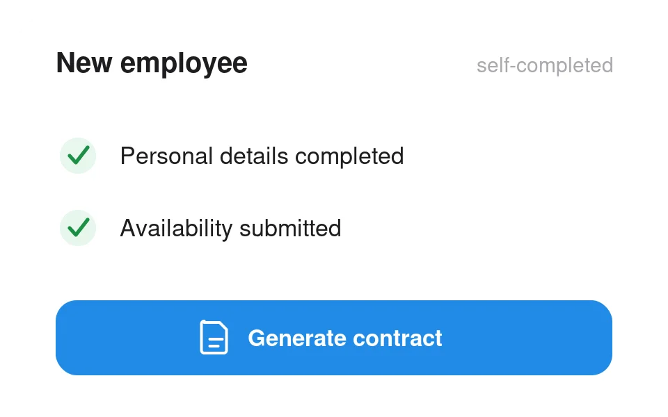 New seasonal employee entering data and availability in the Tiemdo app