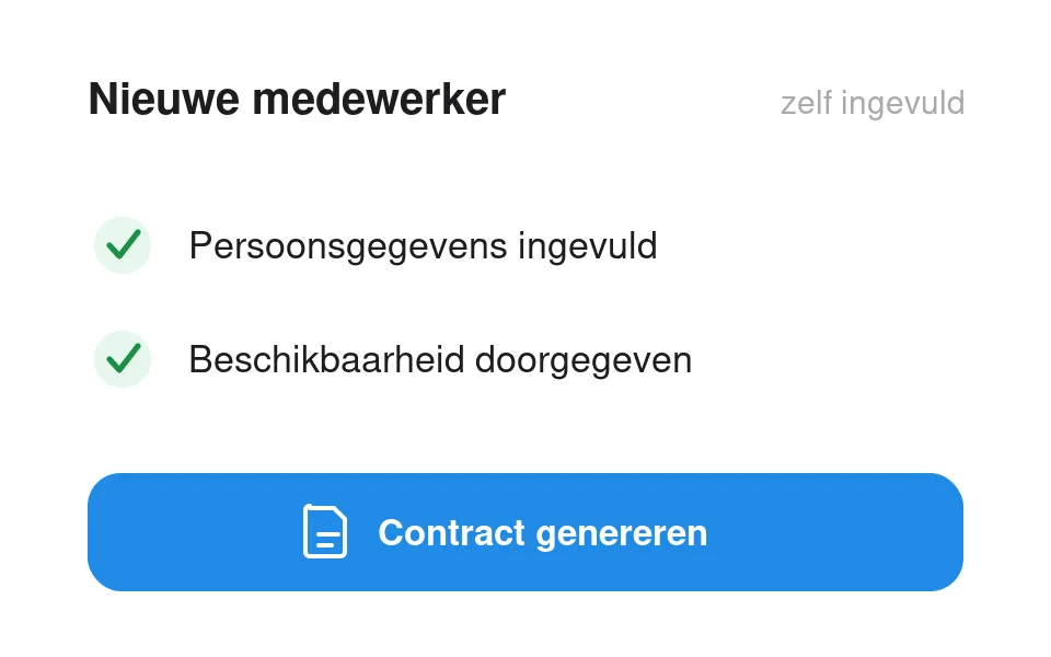 Nieuwe seizoensmedewerker die gegevens en beschikbaarheid invult in de Tiemdo app