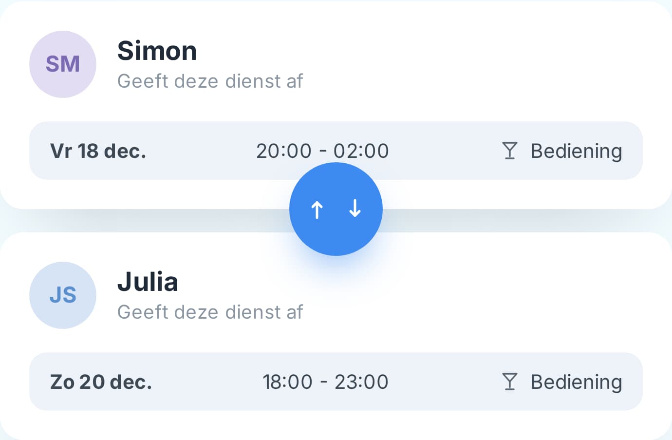 Open dienst in Tiemdo die door een collega wordt overgenomen