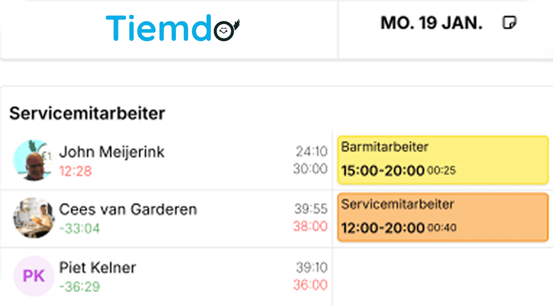 Überstunden in der Gastronomie transparent in der Dienstplanung